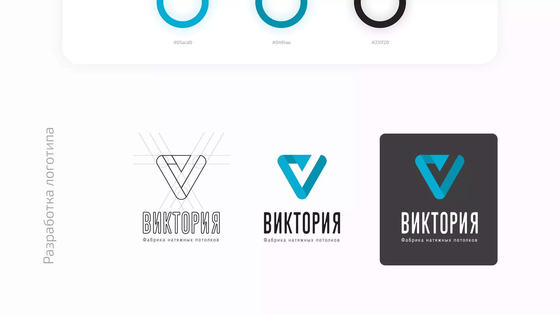 Разработка фирменного стиля компании по продаже и установке натяжных потолков в Оленегорске